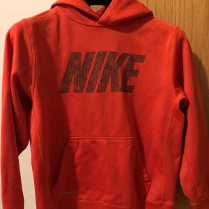 Nike hoodie orange pulled over size M
